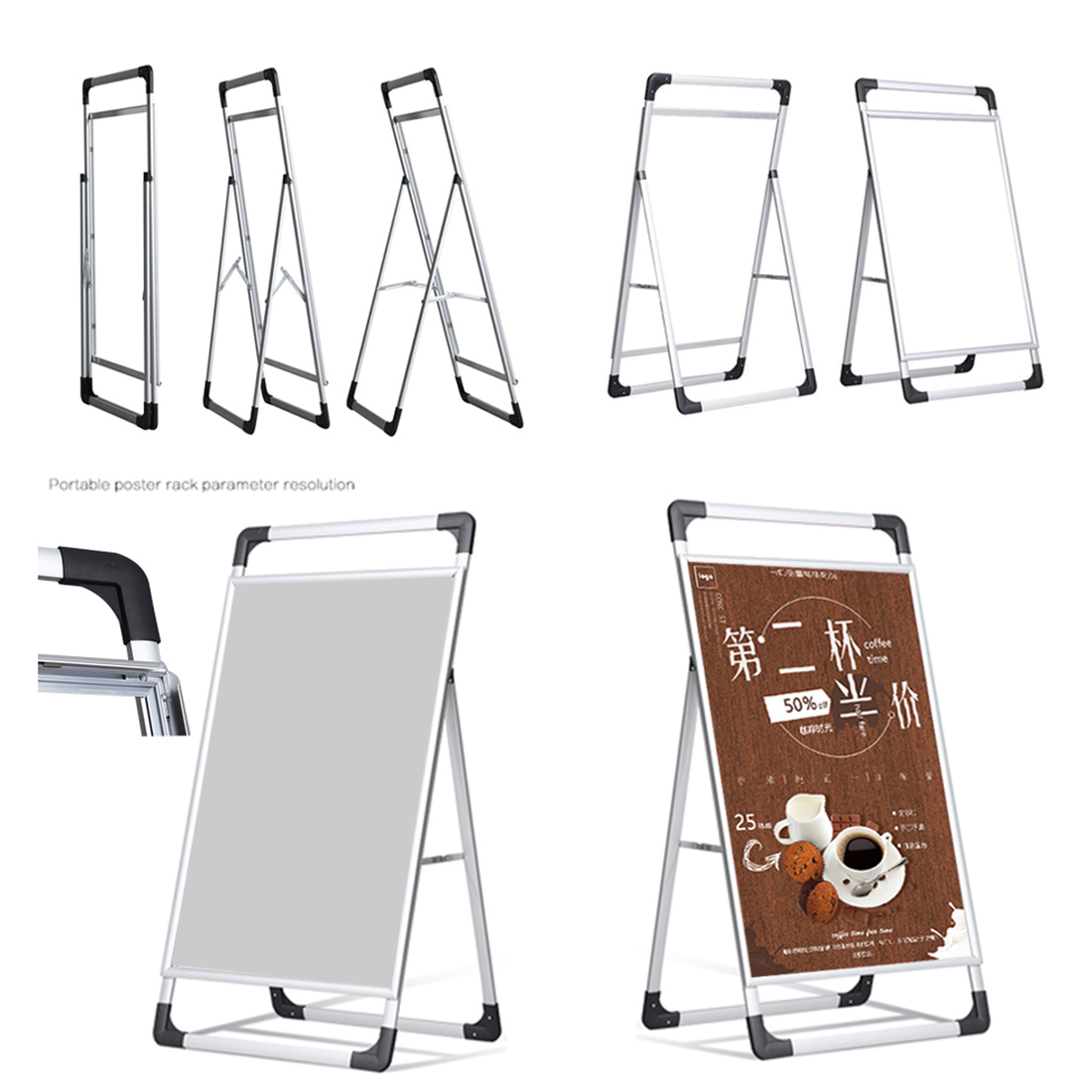 Simple folding advertising display stand，100*200cm