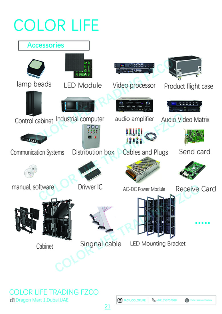 LED display system accessories